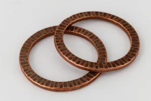 1 1/4" Antique Copper TierraCast Pewter Radiant Ring (10 Pcs) #CK480