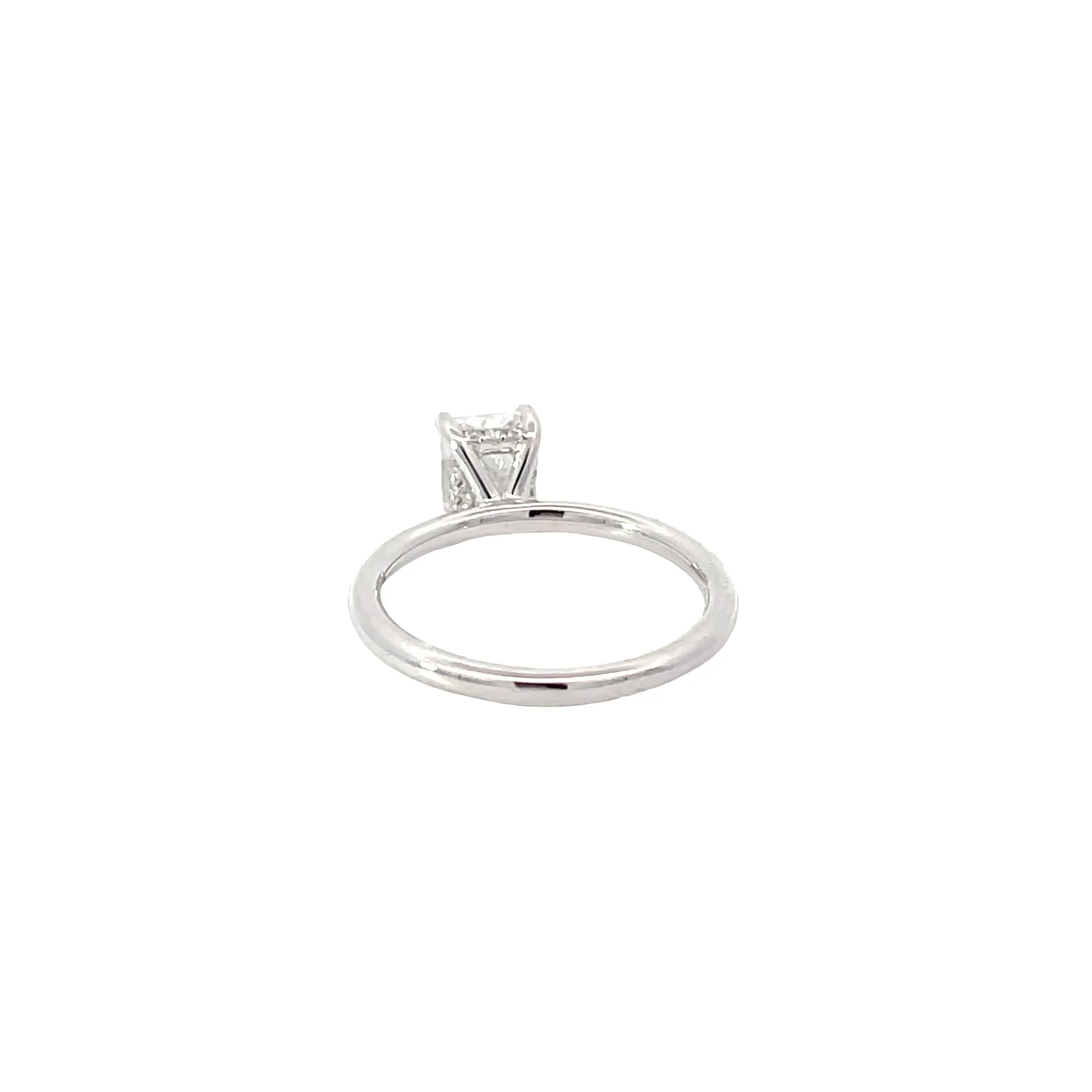 14 Karat White Gold Radiant Lab Grown Engagement Ring