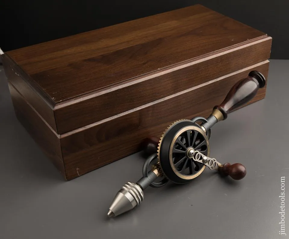1998 BRIDGE CITY TOOL WORKS CT-6 Hand Drill in Original Walnut Presentation Box - 87385