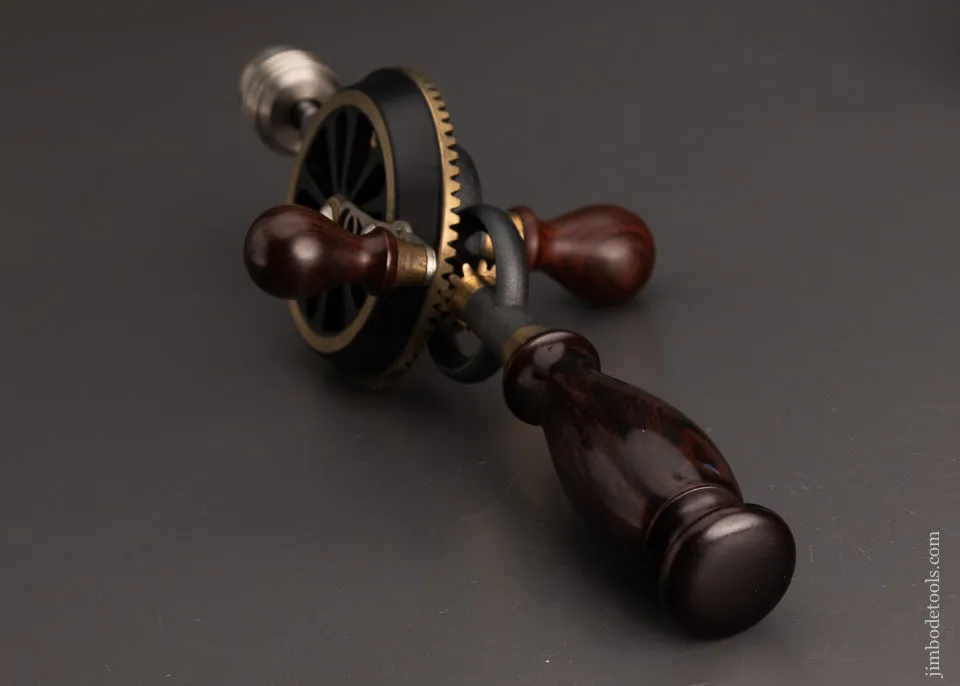 1998 BRIDGE CITY TOOL WORKS CT-6 Rosewood Hand Drill Dead Mint in Original Presentation Box - 103626 - AS OF JULY 4