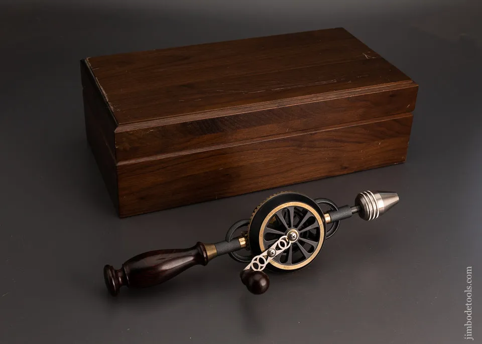 1998 BRIDGE CITY TOOL WORKS CT-6 Rosewood Hand Drill Dead Mint in Original Presentation Box - 103626 - AS OF JULY 4