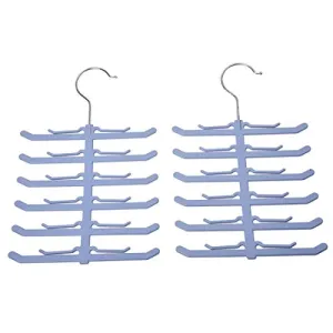 2xrack Closet Organizer Neck Ties Necktie Belt Scarves Non Slip Holder Hanger Grey - Holder Hanger