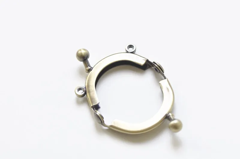 4cm Mini Half-Round Purse Frame Glue-In Style Mini Bag Frame 4x2.5cm
