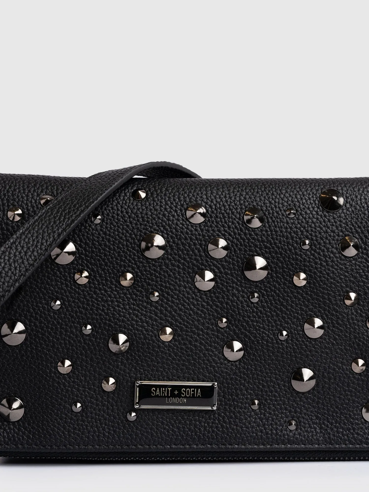 Alexis Studded Clutch - Black
