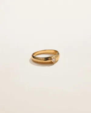 Bezel Heart Ring