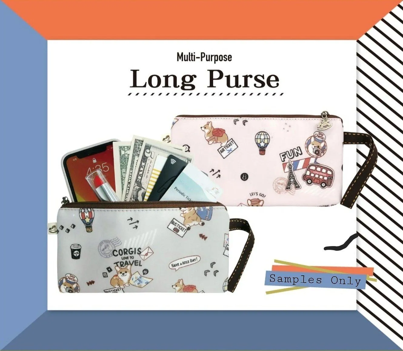 Black Long Coin Purse