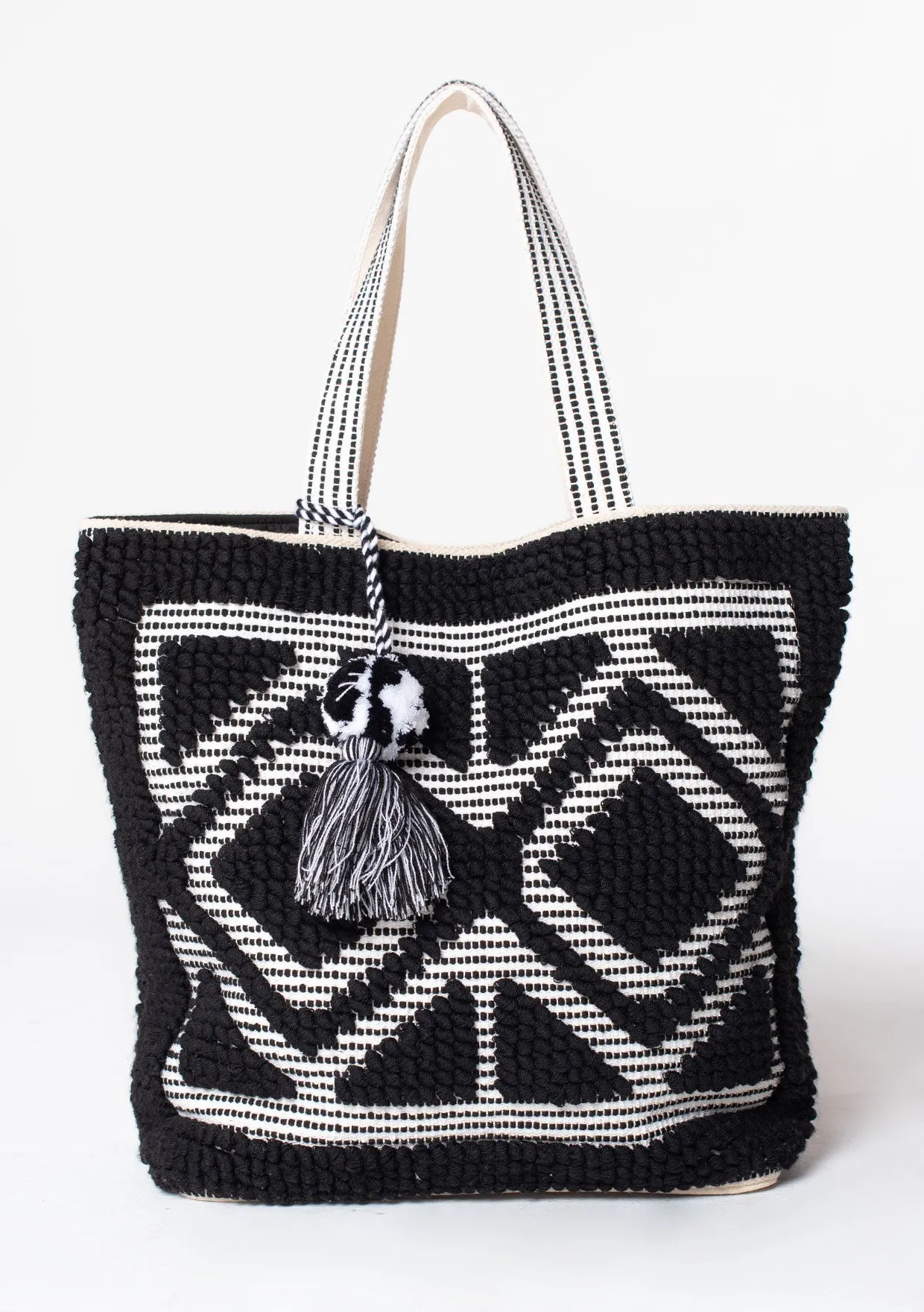 Boho Diamond Pattern Picnic Tote