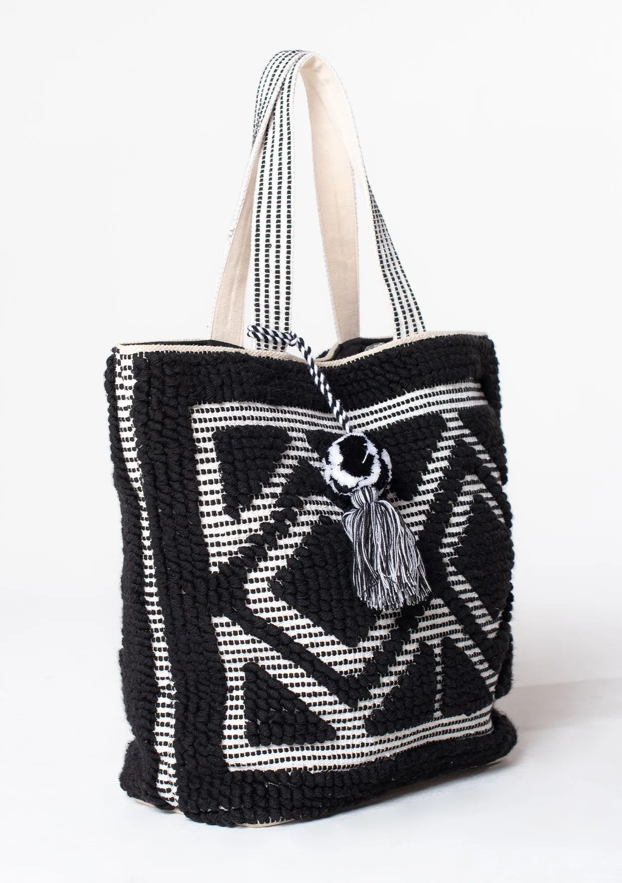 Boho Diamond Pattern Picnic Tote