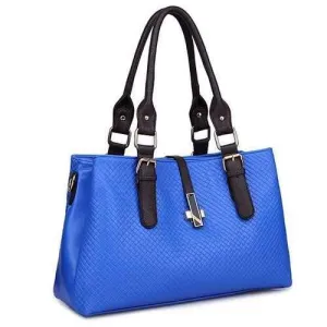 Braided Buckle Strap ToteBag - Blue