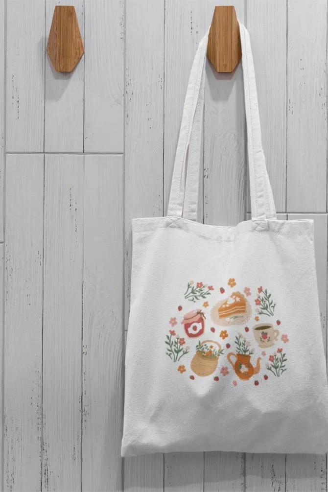 Breakfast Nature Quote Zipper Tote Bag