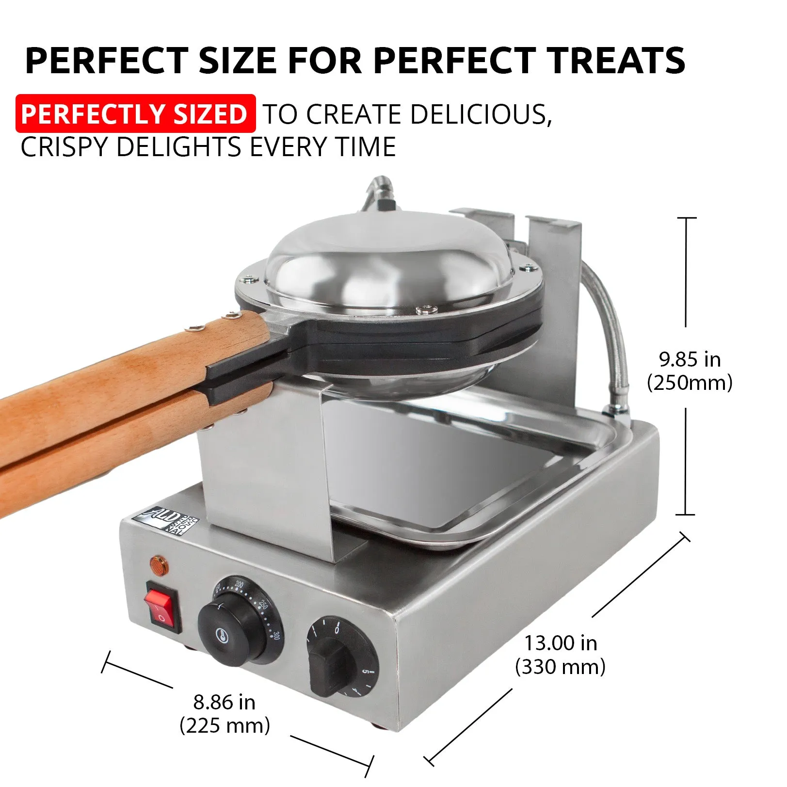 Bubble Waffle Maker Machine | Egg Waffle Iron | Professional Rotated Machine | Improved Digital & Manual Thermostat