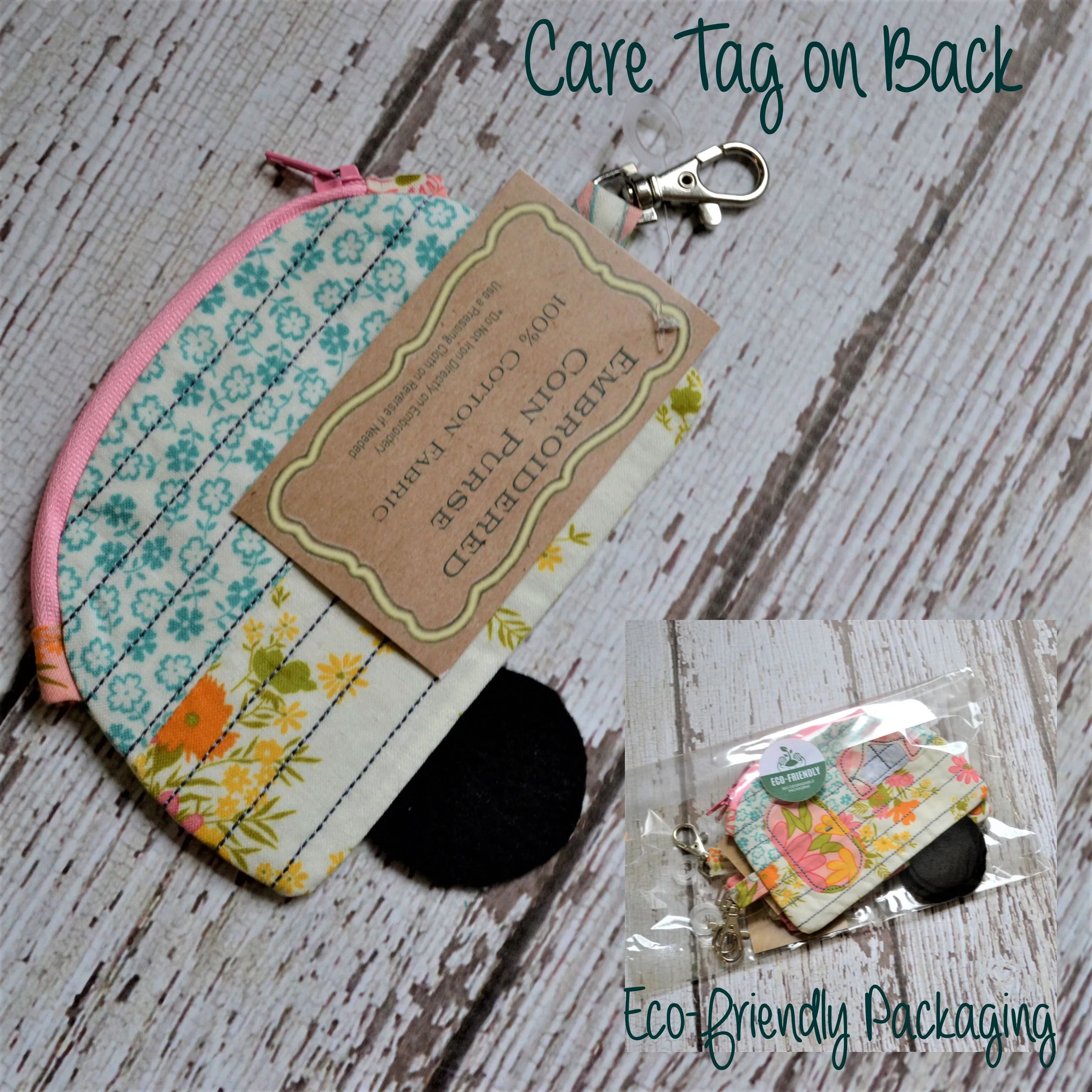 Camper Shaped Coin Purse -Re-Purposed Fabric - Group B - (3)