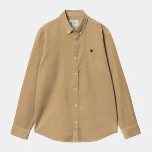 Carhartt WIP Madison Fine Cord Shirt - Sable / Black