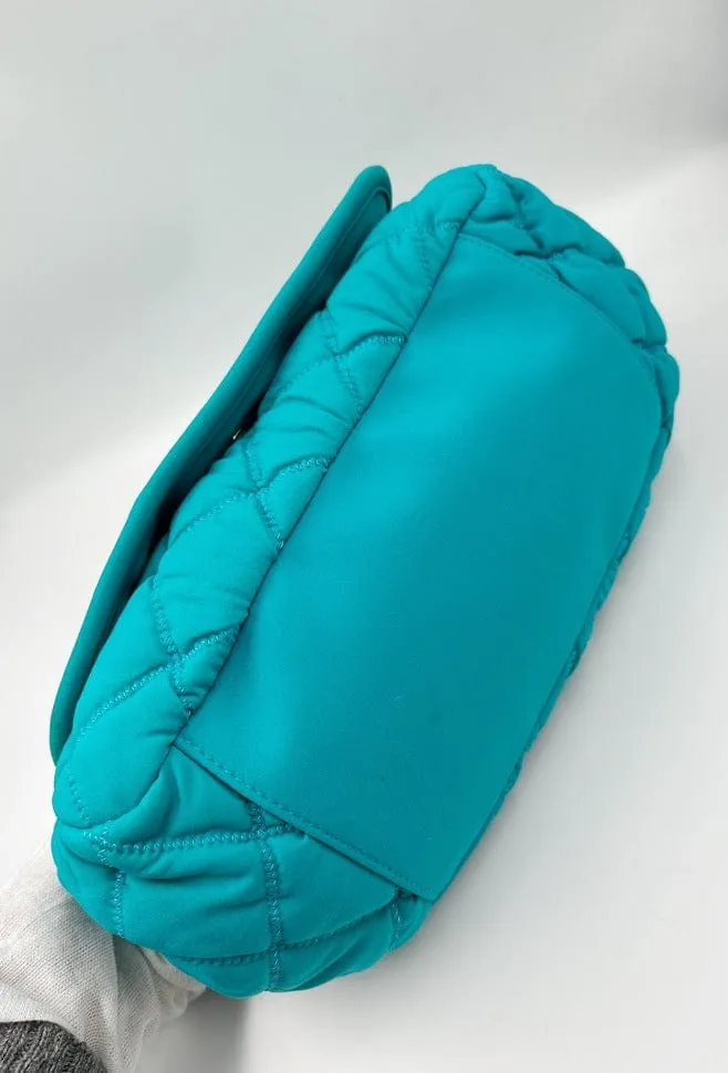 Chanel Bubble Quilted Shoulder Bag - Turquoise Blue