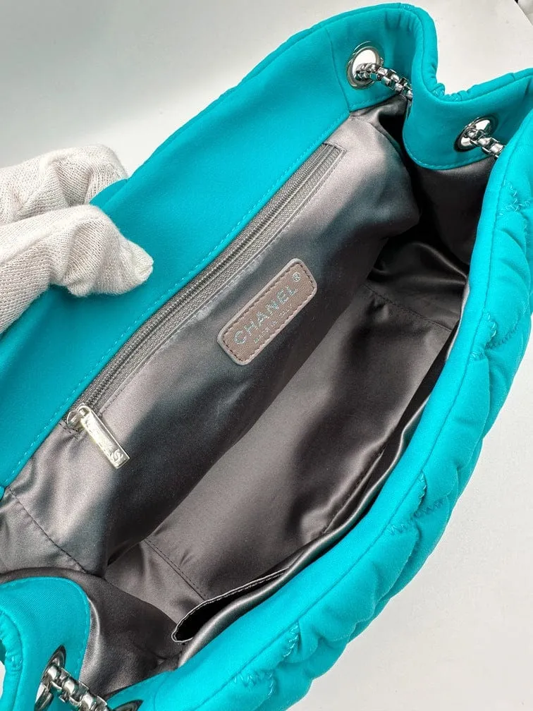 Chanel Bubble Quilted Shoulder Bag - Turquoise Blue
