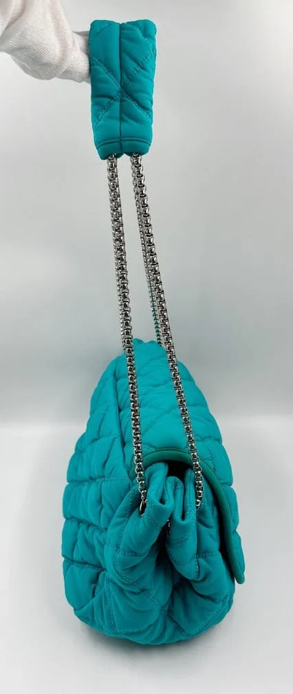Chanel Bubble Quilted Shoulder Bag - Turquoise Blue