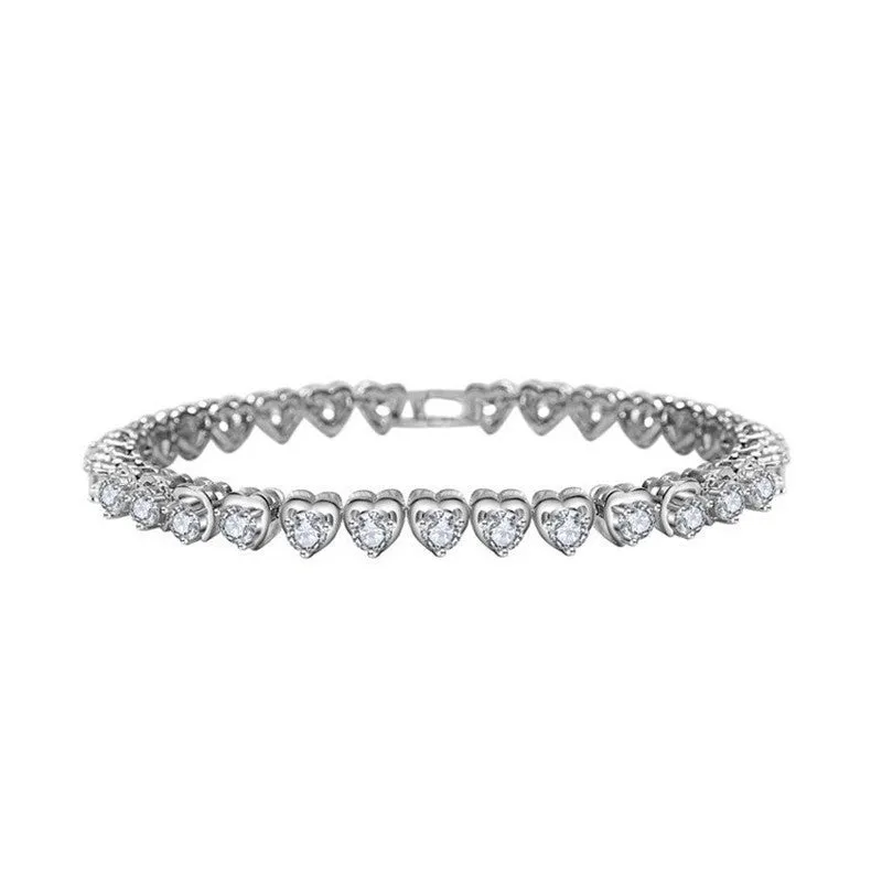 Charming Hearts Tennis Bracelet