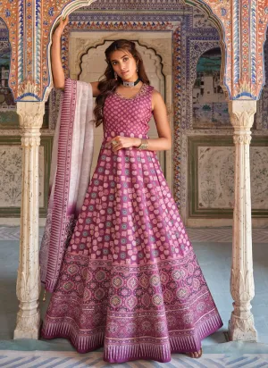 Charming Purple Exquisite Designer Festive Wear Gown