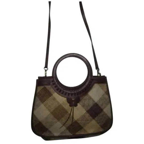 Etienne Aigner Vintage Tan Camel Wicker 2-Way