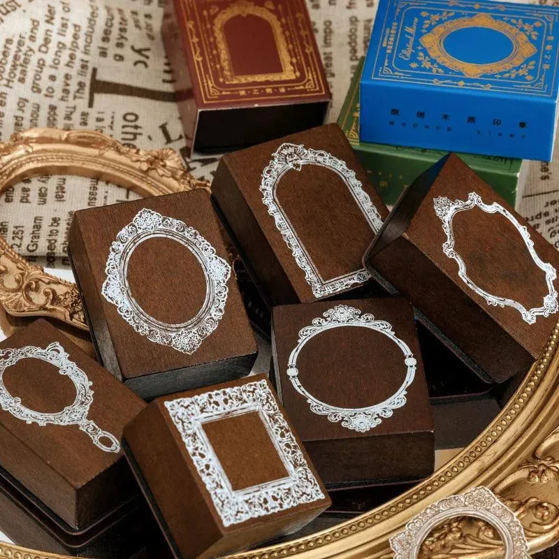 Exquisite Antique Frame Wood Stamps