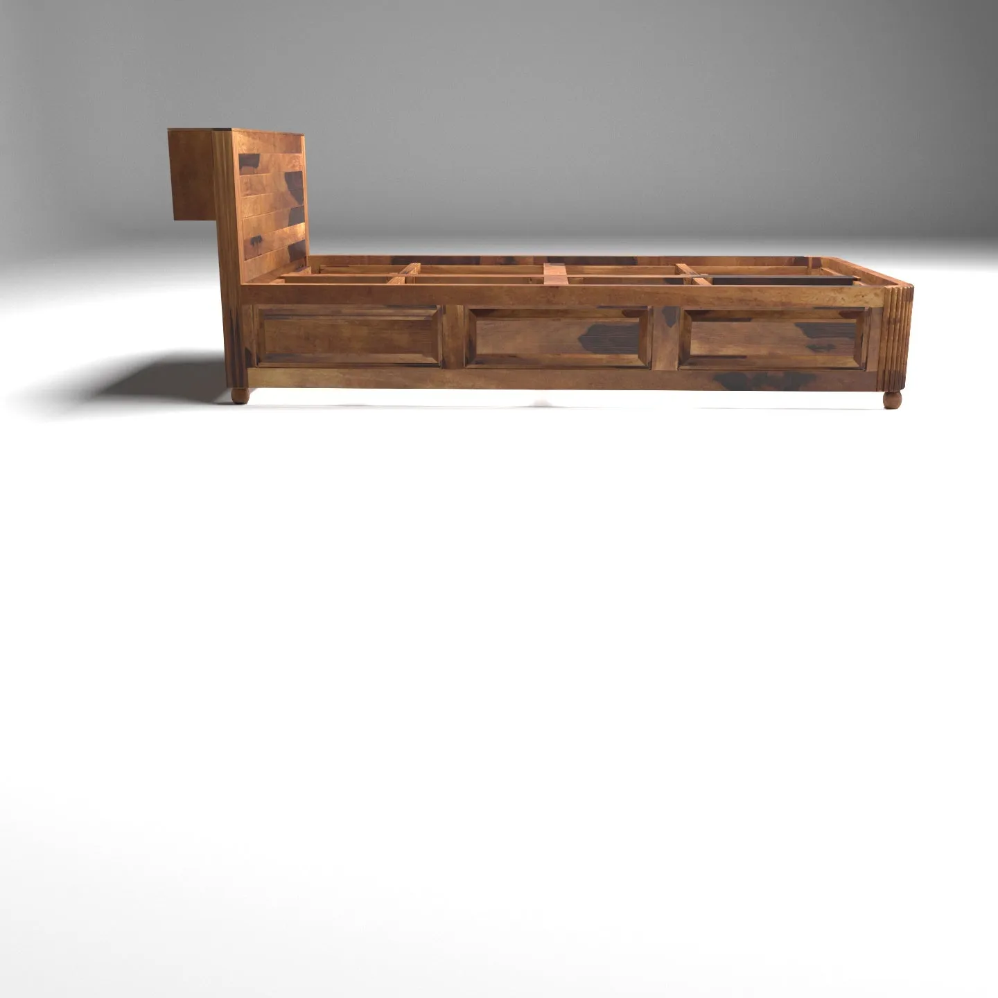 Exquisite Classical Sheesham Wood Single Bed