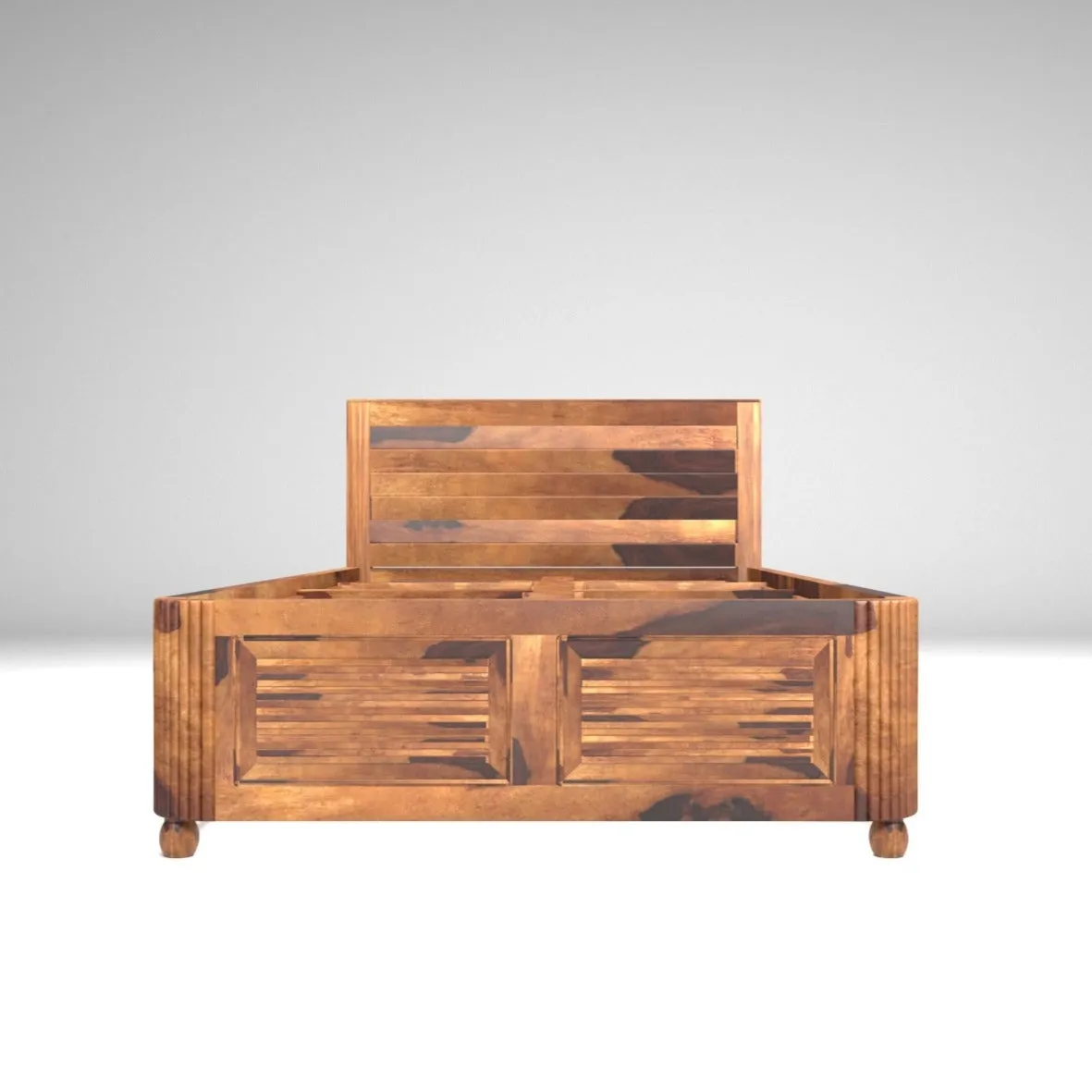 Exquisite Classical Sheesham Wood Single Bed
