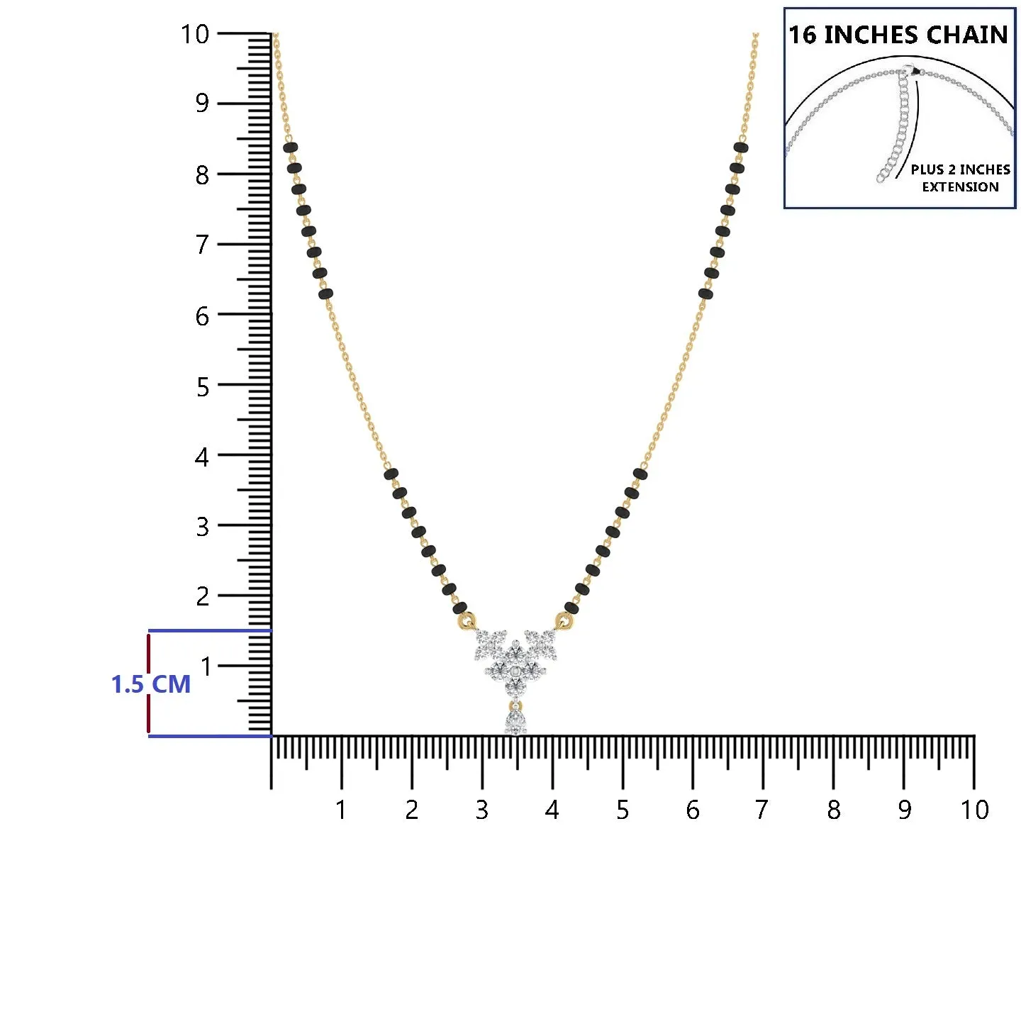 Exquisite Diamond Gold Mangalsutra