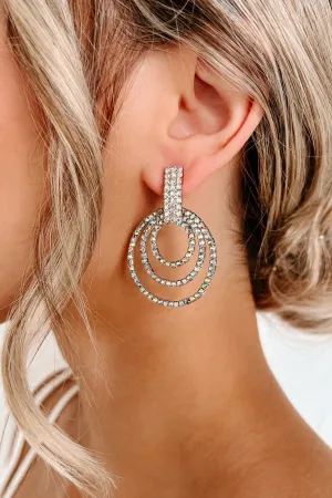 Exquisite Love Rhinestone Earrings (Silver)