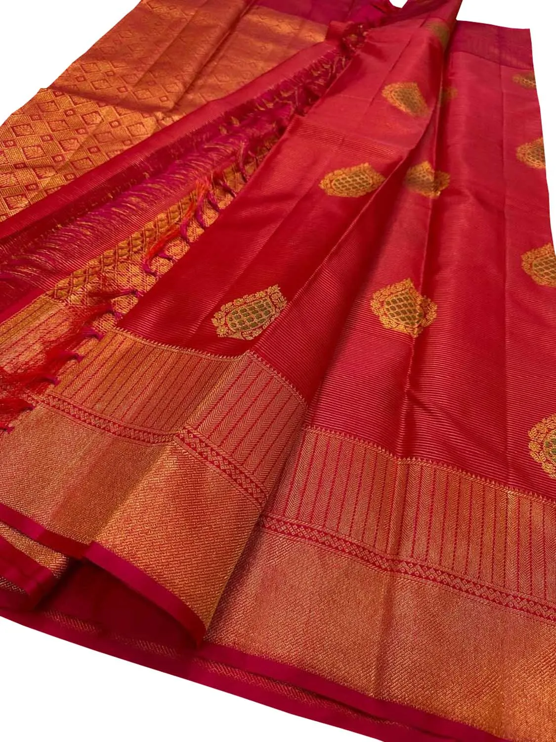 Exquisite Pink Kanjeevaram Silk Saree