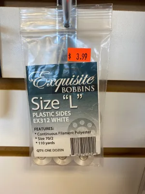Exquisite Size "L" Bobbins - 12 count