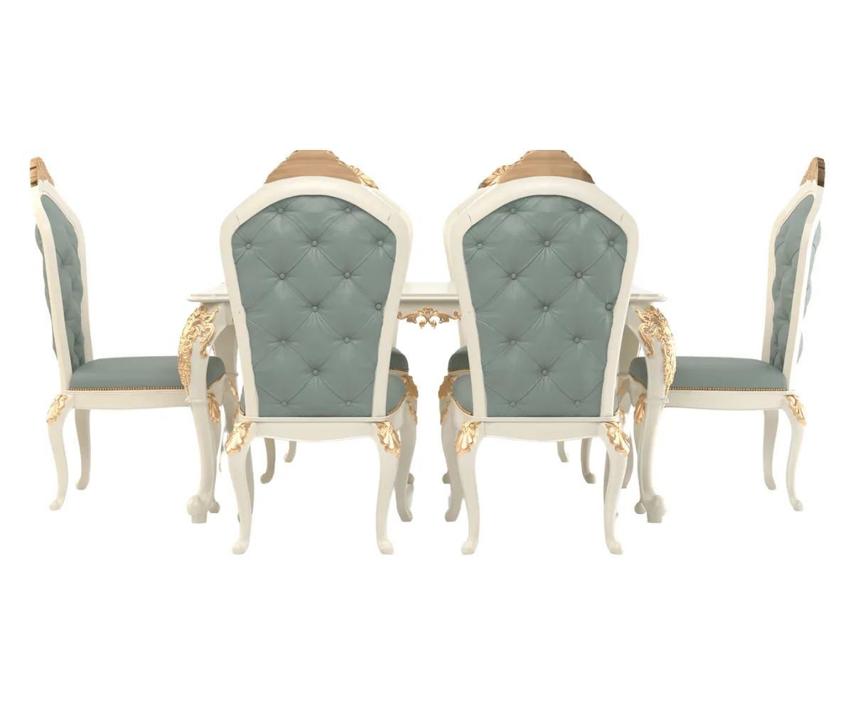 Exquisite Solid Wood Luxury Dining Set