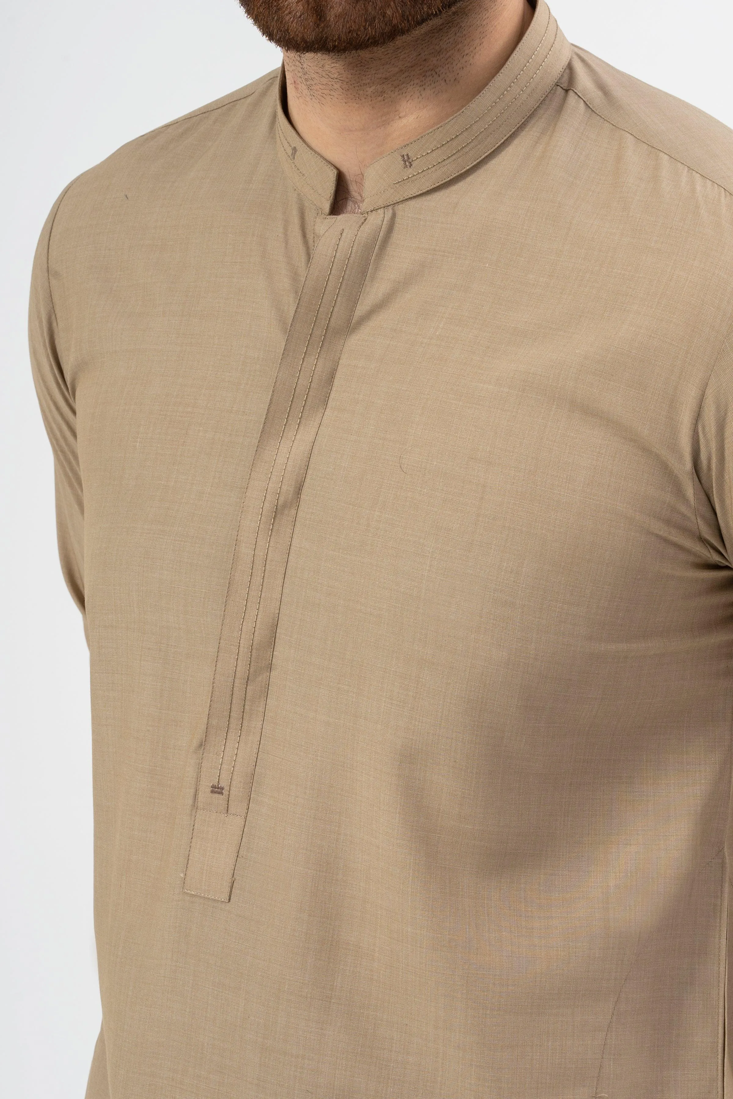 EXQUISITE TEXTURED SHALWAR KAMEEZ KHAKI