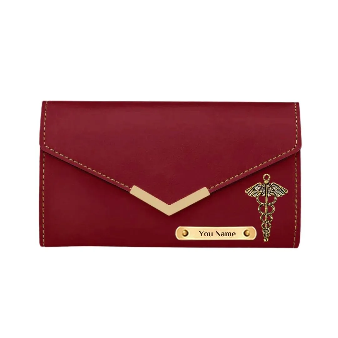 Exquisite Women Personalized Purse with Dr. Charm - Maroon
