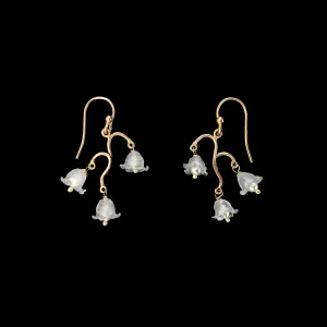 Fine Lily of the Valley Earrings - Dainty Wire