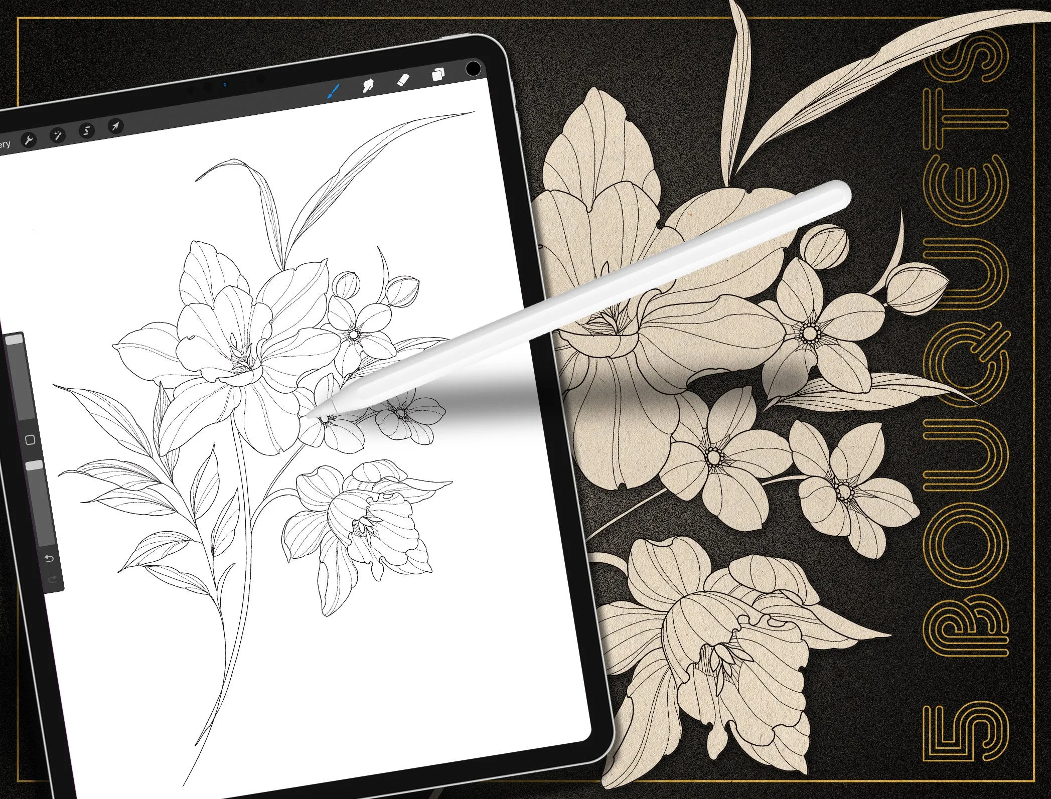 Fine Line Floral