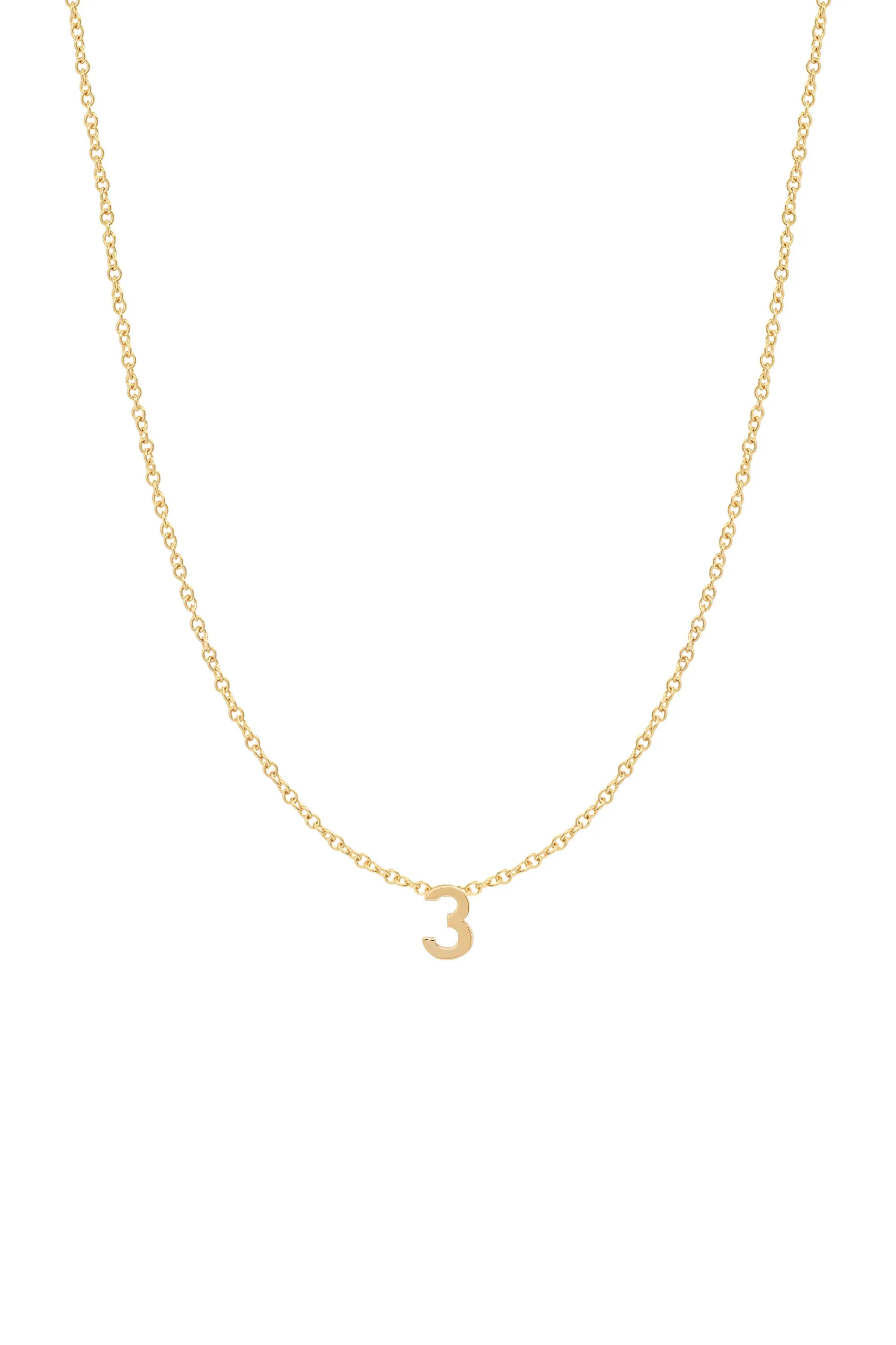 Fine Number Necklace