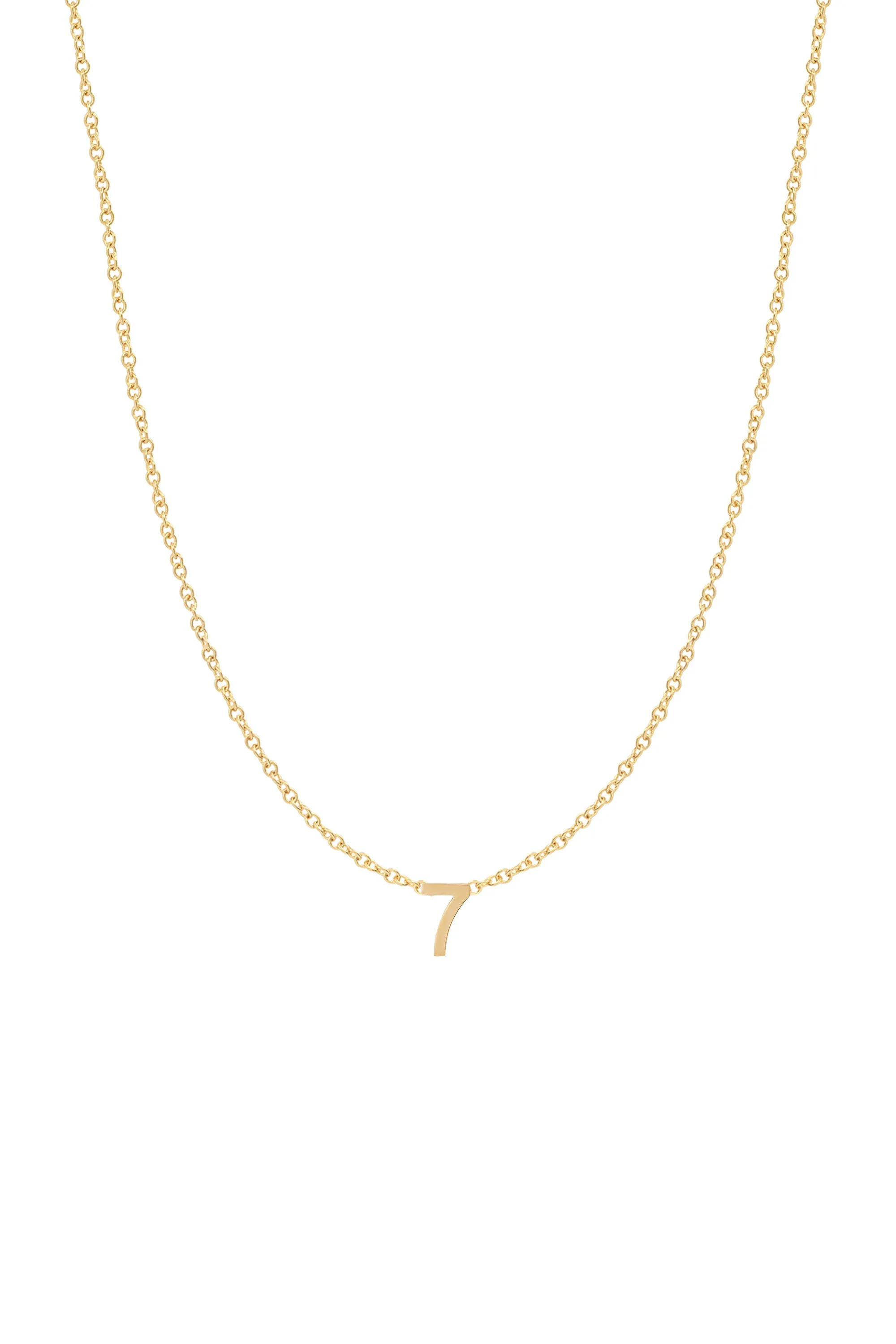Fine Number Necklace
