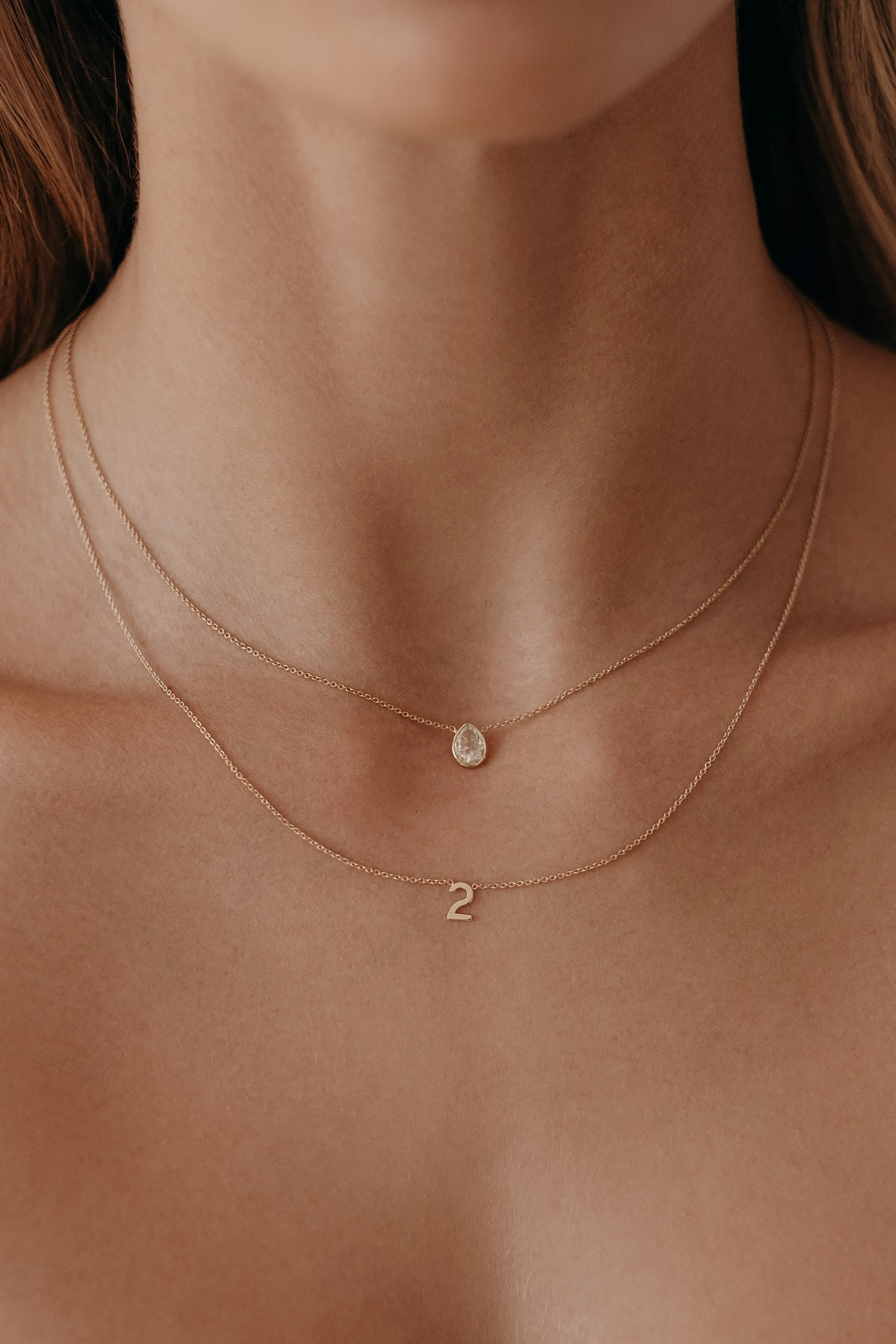 Fine Number Necklace