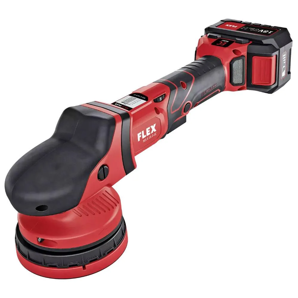 FLEX Cordless Random Orbit Force Driven DA 18v Polisher Set | XCE 8 125 18.0-EC/5.0 Set /BS