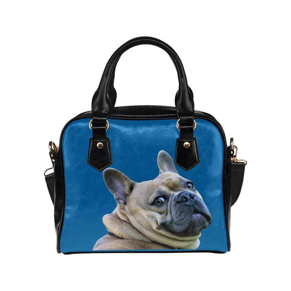French Bulldog Shoulder Bag - Blue