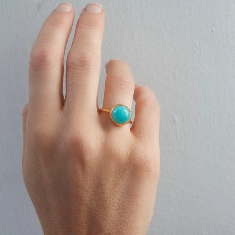 Gem Stack Ring, Amazonite, Silver