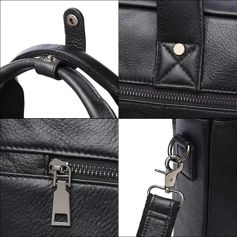 Genuine Leather Men's Briefcase | Luxury 16-Inch Laptop Bag | BBC005
