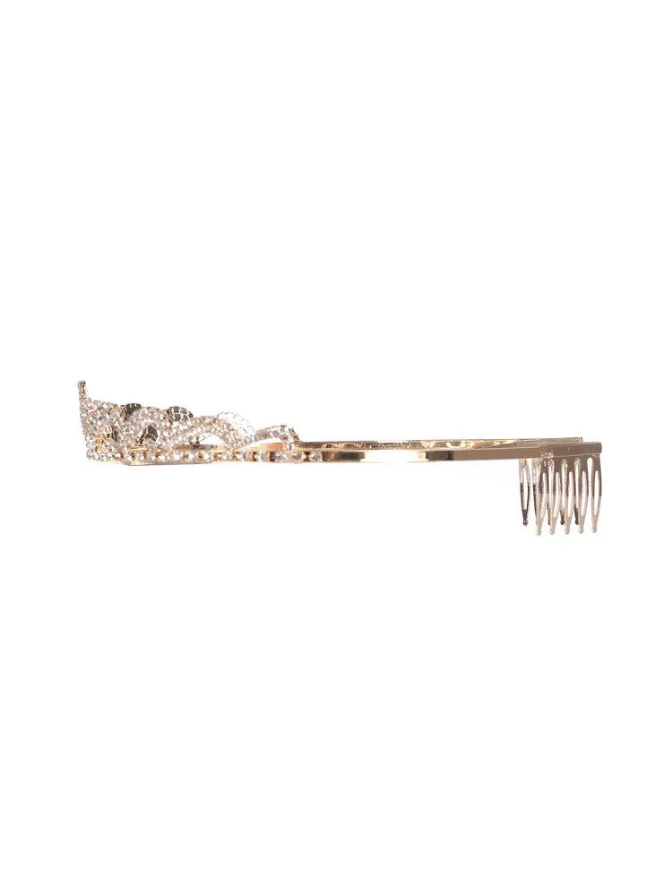 Girls Multi Color Exquisite Rhinestone Comb Crown Tiara