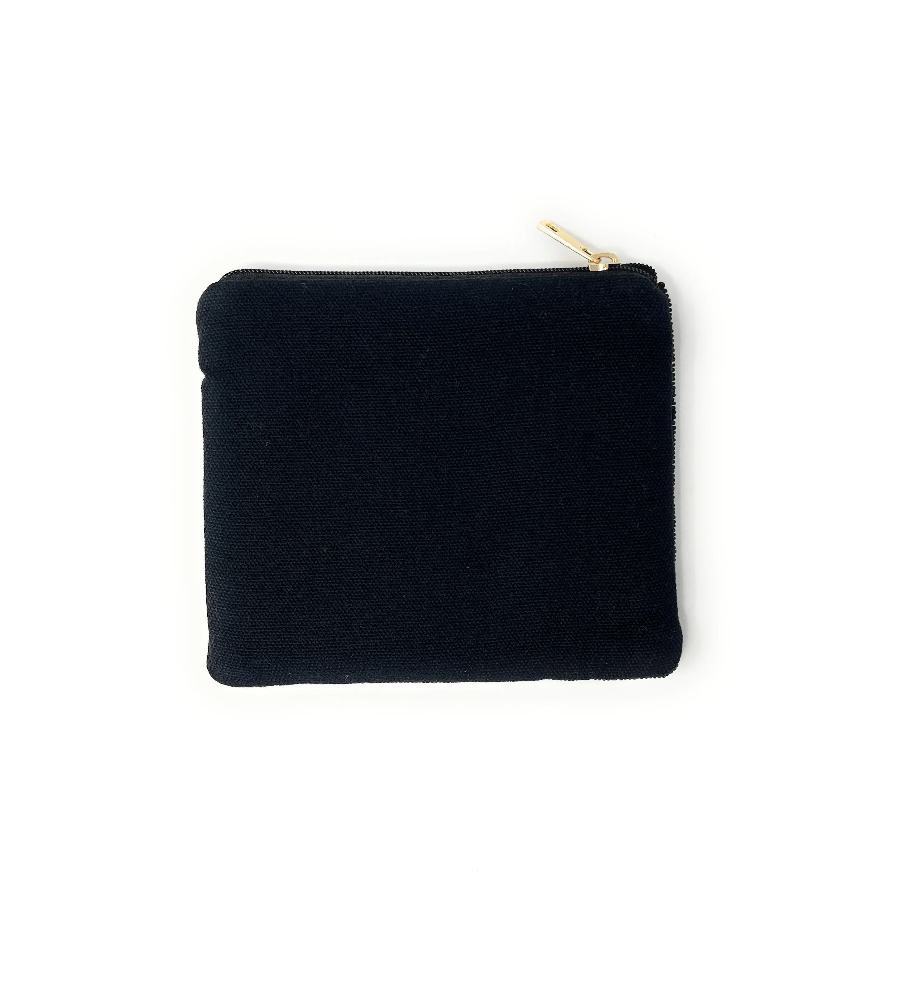 Gold Black Beaded Coin Purse
