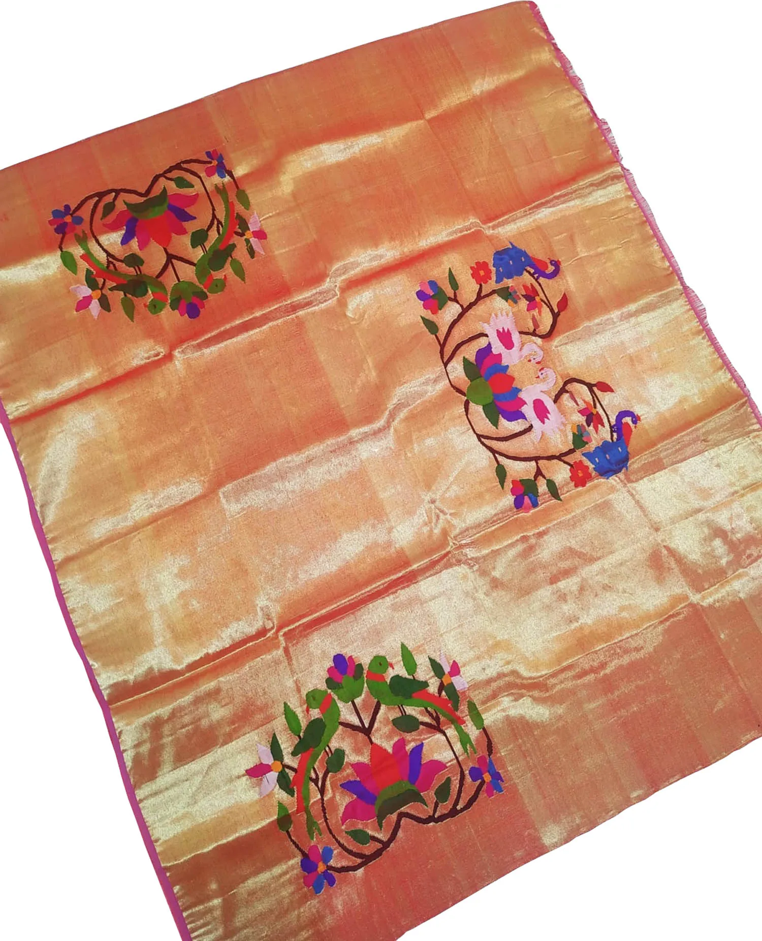 Golden Paithani Brocade Blouse: Exquisite Elegance