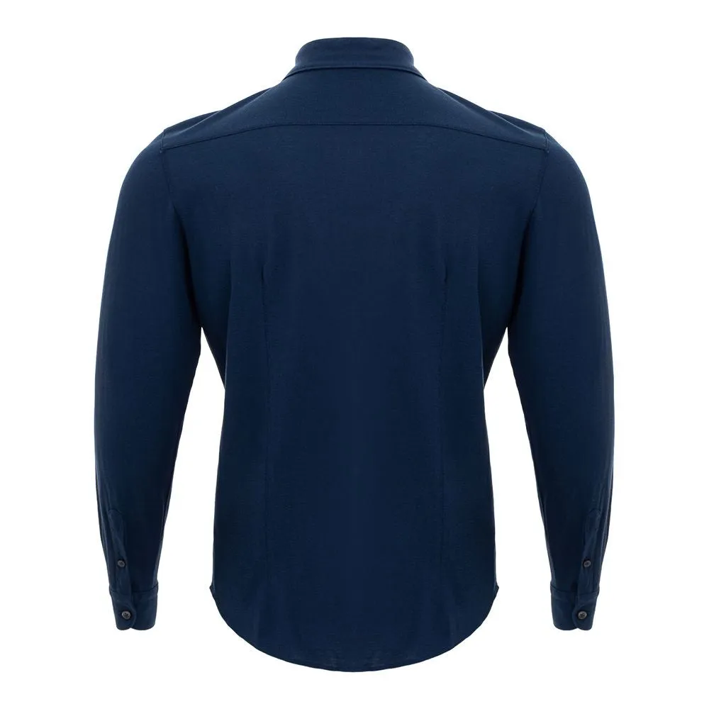 Gran Sasso Exquisite Italian Cotton Men's Blue Shirt