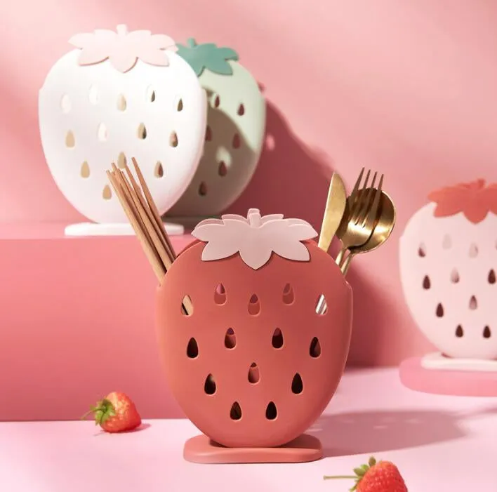 Kawaii Strawberry Cutlery Organizer