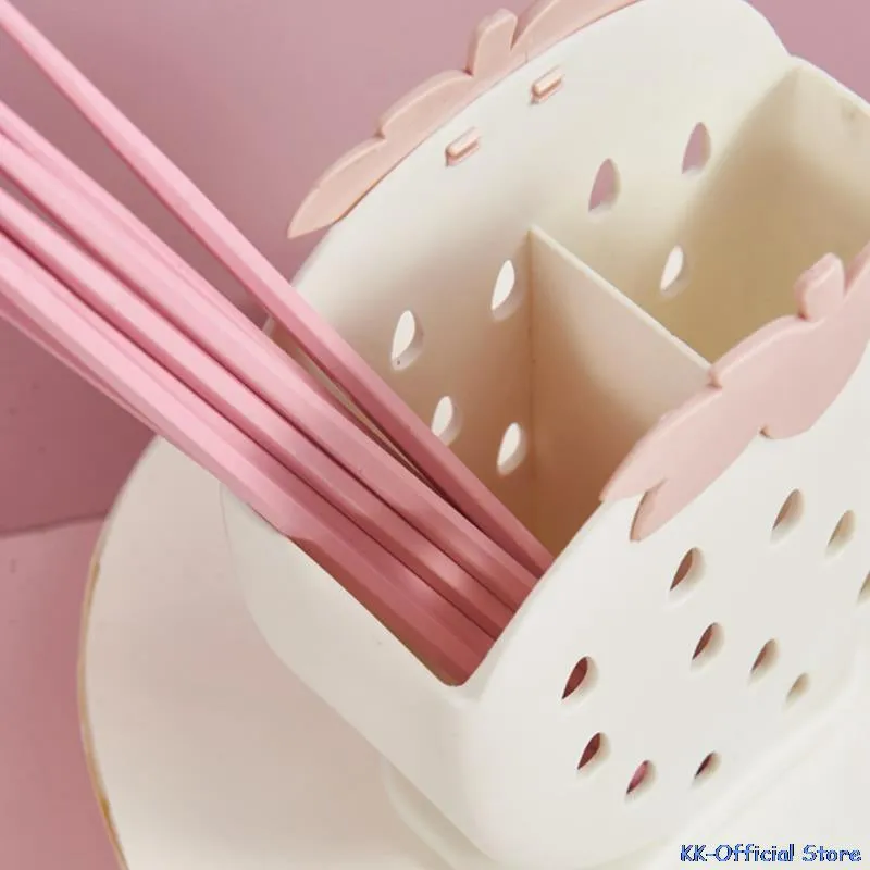 Kawaii Strawberry Cutlery Organizer