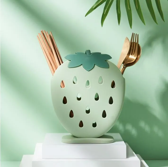 Kawaii Strawberry Cutlery Organizer