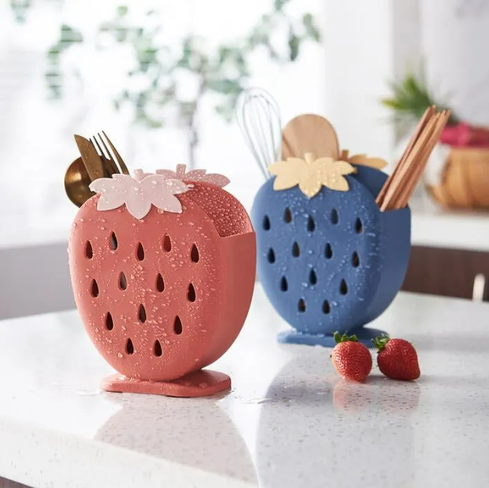 Kawaii Strawberry Cutlery Organizer